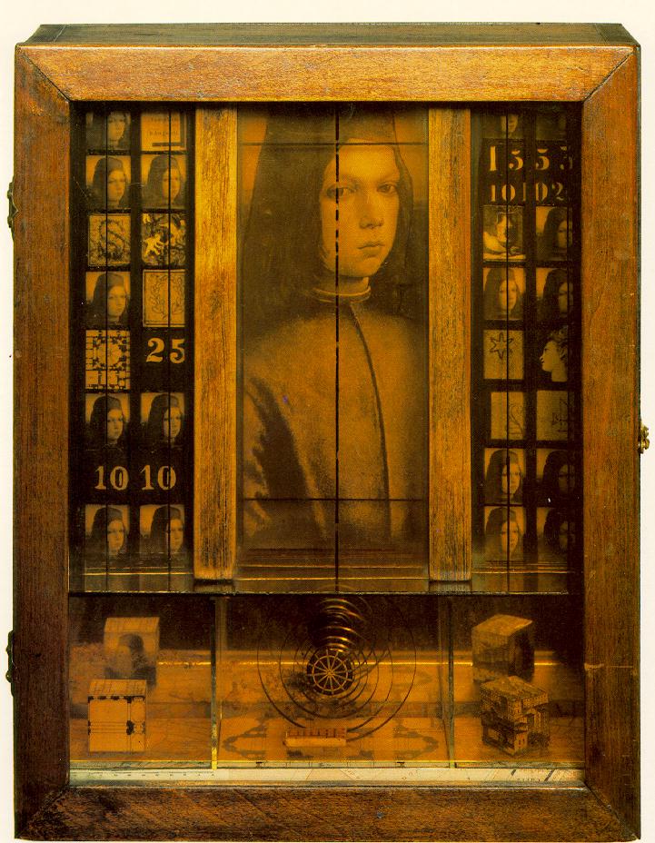 Untitled (Medici Boy)  1942-52 ; Construction, 13 15/16 x 11 3/16 x 3 7/8 in; Estate of Joseph Cornell 