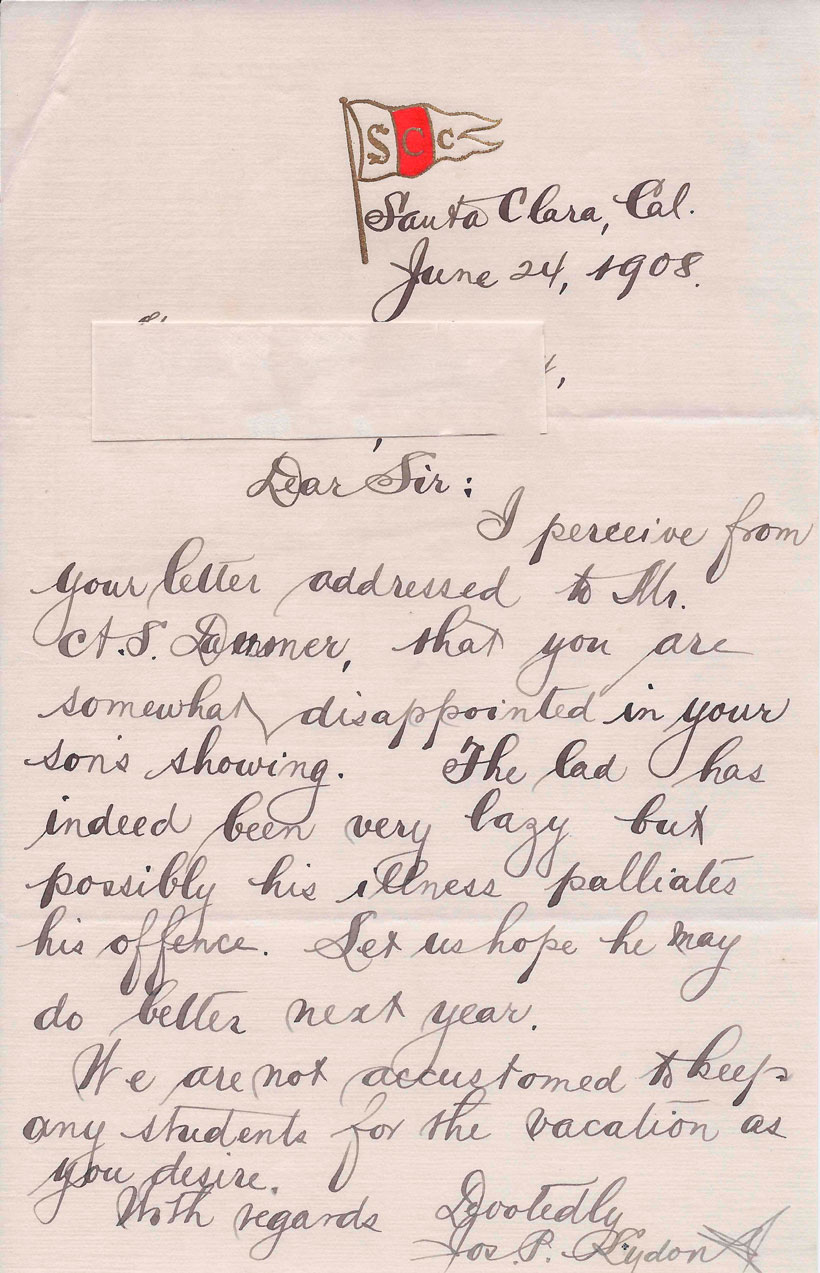 A Letter - circa 1908