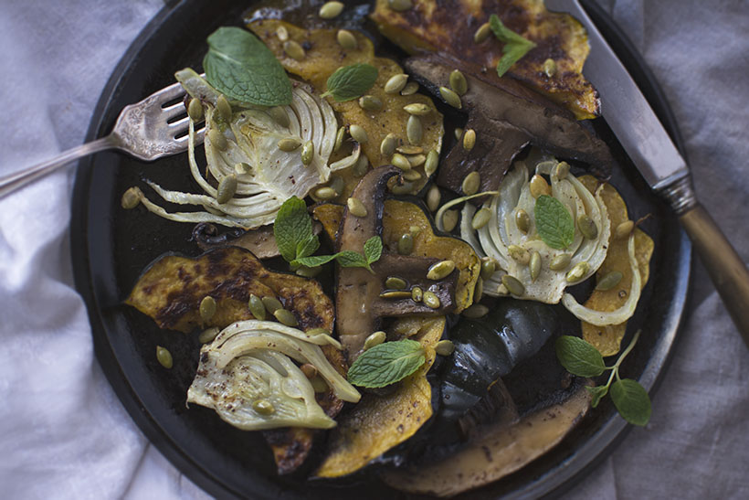 Acorn Squash Salad Close-Up